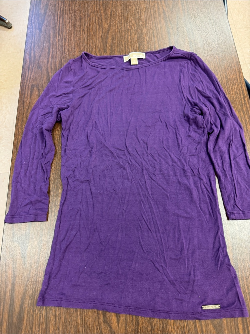 Michael Kors Deep Purple Boatneck Tunic